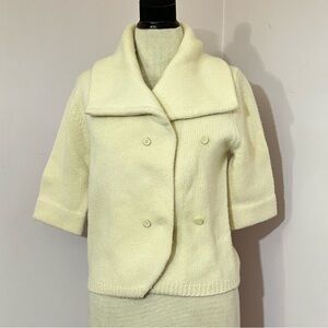 PAUW Amsterdam Double-Breasted Tan Sweater Merino Wool & Cashmere